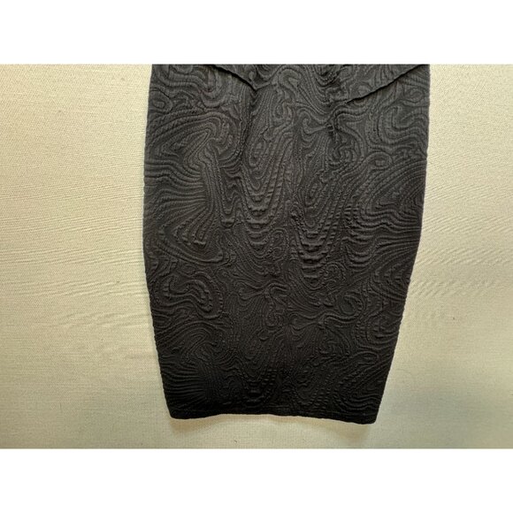 Adrianna Papell Bodycon Evening Dress Womens 6 Black Textured Sleeveless Sheath - Picture 5 of 13